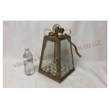 Tabletop Candle Lantern w Ball Ornaments