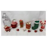 Vintage Flocked Plastic Ornaments - 11