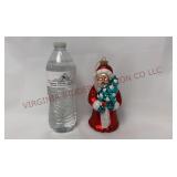 Large 6" Mercury Glass Santa Claus Ornament