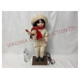 Vintage Animated Lighted Holiday Doll - 24" Tall