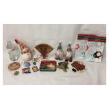Christmas Ornaments, Brooches, Music CD, Gift Bags