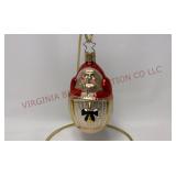 Inge-Glas W German Santa in Basket Ornament