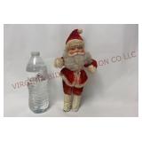Vintage Rubber Face Santa Claus - 10.5" Tall