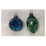Prewar Corning Indent & Oval Teardrop Ornaments