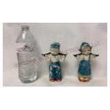 Vtg Bisque Porcelain Dutch Boy & Girl 6" Figurines