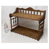 Antique Victorian Oak Wall Shelf - 23" Wide