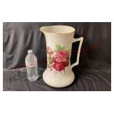 Antique Porcelain Rose Water Pitcher / Ewer
