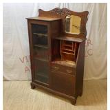 Larkin Co. Side by Side Bookcase Desk w Mirror