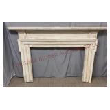 Vintage Reclaimed Painted Wood Fireplace Mantle