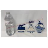 Delft Style Porcelain Christmas Ornaments - 3