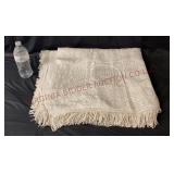 Matelasse Bedspread Coverlet Fringe Edge 68"x80"