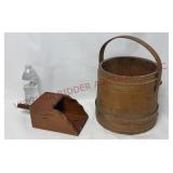 Wooden Scoop & Treenware Sugar Bucket Firkin
