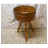 Vintage Wooden Plant Stand / Sewing Basket