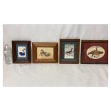 Vintage Wood Framed Goose Wall Art / Pictures