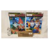 Gnome Garden Flags & Window Bird Feeder - NEW