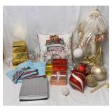 Christmas Towels, Pillow, Santa & Large Ornaments