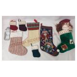 X-mas Stockings & Precious Moments Doll Stocking