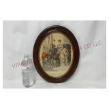 La Mode Illustree Oval Framed French Fashion Print
