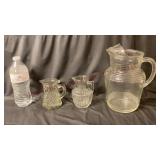 Vintage Clear Glass Pitchers - 3