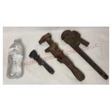Antique Heavy Duty Adjustable Pipe Wrenches - 3