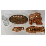 Vintage Fish Shaped Copper Molds - 4