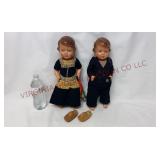 Vintage 1940s Dutch Composition Dolls - 15"