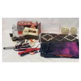 Shower Curtain, Bath Mat, Curling Flattening Iron