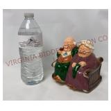 Vintage Old Man & Woman Retired Coin Bank