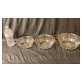 EAPG National Glass Jewel & Festoon Nesting Bowls