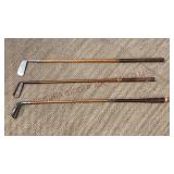 Vintage / Antique Hickory Wood Shaft Golf Clubs