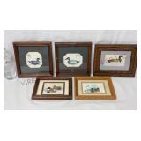 Vintage Duck / Decoy Wall Art / Framed Pictures