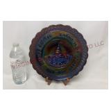 Vintage Nations Capitol Carnival Glass Club Plate