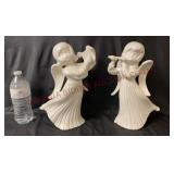 Vintage Atlantic Mold Ceramic Angels - 12" tall