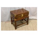 Vintage Campaign Style Chest on Stand