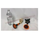 1960s Fun World Skull & Black Cat Horn Squeak Toys