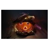 Vintage Fiber Optic Scarecrow Pumpkin - Works!!!