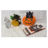 Black Cat Suncatcher, Light-Up Pumpkin & Towels