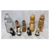 Vintage Gurley Novelty Indian & Pilgrim Candles