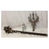 Skull Mace & Devil Trident Demon Scepter Prop