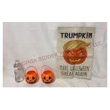 Small Candy Buckets & Trumpkin Garden Flag