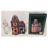 Vintage Electrified Ceramic Haunted House - Works