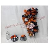 Plaid Plush Pumpkins & Halloween Swag
