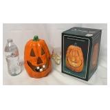 Vintage Electrified Ceramic Pumpkin - Works