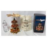 Vintage Wooden Halloween Candle Carousel w Box