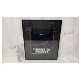X-Files "I Want to Believe" UFO Framed Fabric