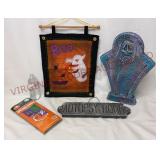 Halloween Banner Flag, Decor & Tombstone