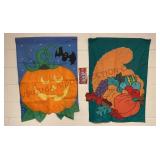 Fall Applique House Flags & Flag Pole Holder