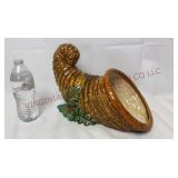 Vintage Ceramic Cornucopia Horn of Plenty - Large
