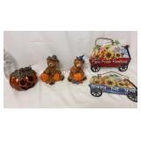 Tea Light Pumpkin, Autumn / Fall Bears & Signs