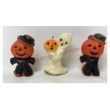 Vintage Gurley Pumpkin Man & Ghost Novelty Candles